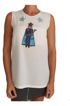 Dolce & Gabbana Crystal Pailletten Silk Fairy Tale T-shirt