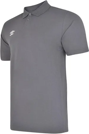 Umbro Jongens Essential Poloshirt (Koolstof/Wit)