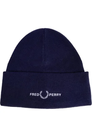 Fred Perry Accessories Graphic Beanie Hat in Navy