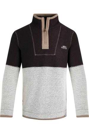 Weird Fish Heren Kielder Limited Edition Macaroni Quarter Zip Pullover (Koffie)
