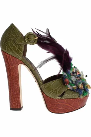 Dolce & Gabbana Sandalen Met Kristallen Plateauzolen