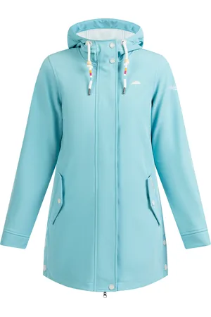 Schmuddelwedda Softshell korte jas Dames Donker aqua