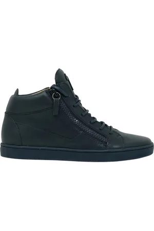 Giuseppe Zanotti Navy Blue High Top Sneaker