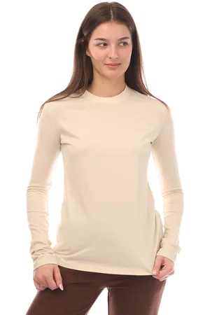 OFF-WHITE Dames-T-shirt Off White Diagonal lange mouwen in