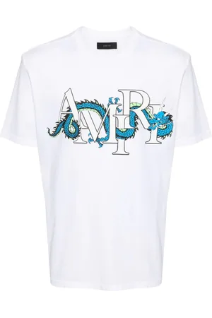 AMIRI Lunar New Year Blauw Draakje Bedrukt T-shirt in