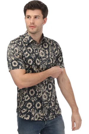 Ted Baker Heren Aibsho Monochroom Overhemd met Bloemenprint in Tan