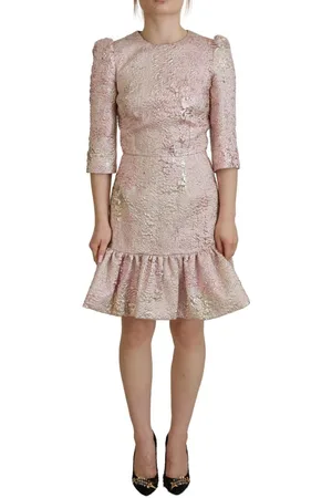 Dolce & Gabbana Jacquard Schede Midi Jurk