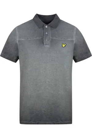 Lyle & Scott True Black Faded Ink Wash Polo Shirt