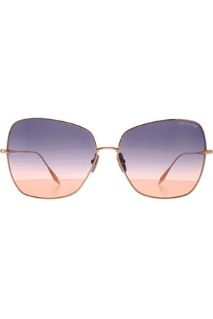 DITA EYEWEAR Cat Eye Dames Rosé Donkergrijs tot Perzik Kleurverloop Zazoe