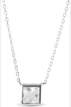 Luxenter Luxeketting, 925 sterling zilveren birdax en glanzende gerhodineerde zirkonia