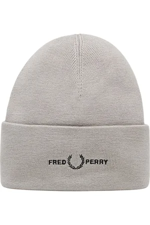 Fred Perry Grafisch logo betongrijze muts