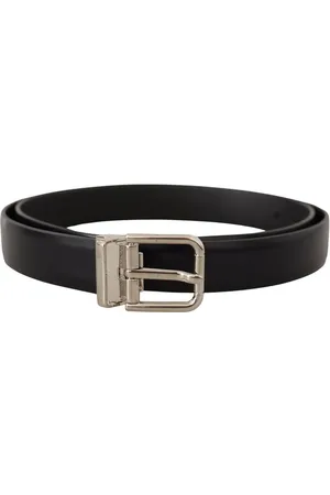 Dolce & Gabbana Klassieke Metalen Gespriem Met Logo Van Kalfsleer