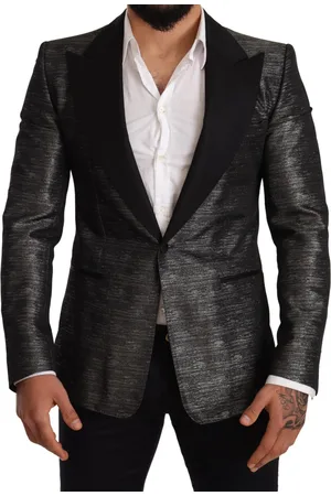 Dolce & Gabbana Jacquard Slim Fit Tuxedo Blazer