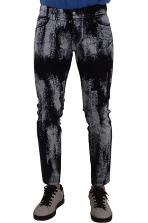 Dolce & Gabbana Witte Kleurstof Skinny Denim Jeans