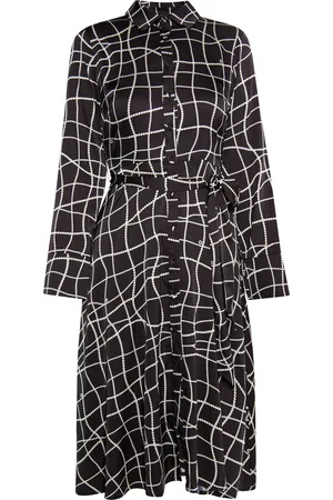 Dreimaster Midi-jurk Dames zwart en wit