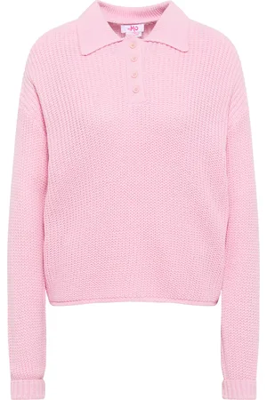 myMo Gebreide polo Blonda Dames roze