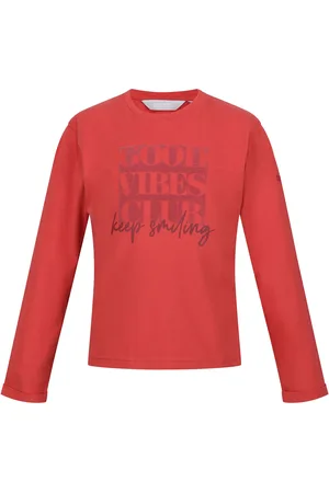 Regatta Kinderen/Kinderen Wenbie III Good Vibes Club T-shirt met lange mouwen (Mineraal )