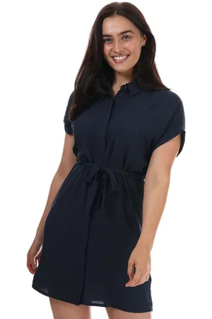VERO MODA Easy overhemdjurk met korte mouwen voor dames, marineblauw