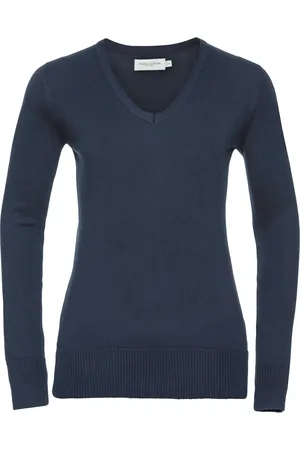 Russell Athletic Russell Collectie Dames/Dames V-hals gebreide trui (Franse marine)