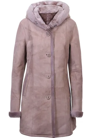 Infinity Dames suède merino schapenvacht parka jas-tripoli