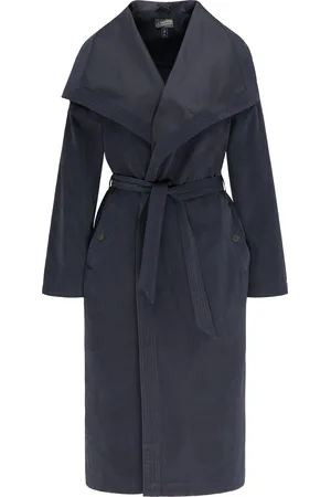 Dreimaster Cupro jas Dames marine