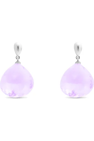 Luxenter Oorbellen, 925 sterling zilver en gerhodineerd morganiet zirkonia zoqoyi