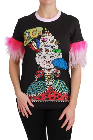 Dolce & Gabbana Jaar Van Het Varken Katoenen T-shirt