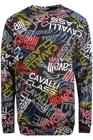 Roberto Cavalli Groot sweatshirt met meerdere logo