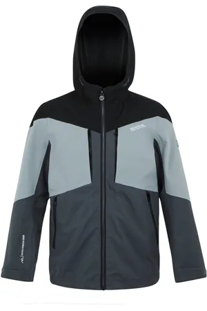 Regatta Kinder/Kinder Highton VI Waterdichte Jas (Seal grijs/bewolkt grijs/zwart)