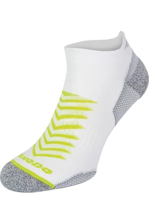 COMODO Hi Viz hardloopsokken | | Lichtgewicht Anti Blaar Sportsokken | Reflecterende Coolmax-sokken - Witte Kalk