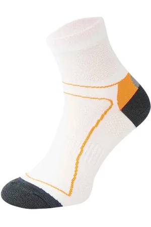 COMODO Hi Vis Low Cut Fietssokken Heren & Dames - Wit Oranje