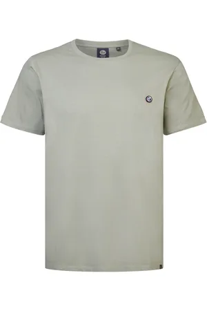 Petrol Industries Heren Plus Size Logo T-shirt Roll - Groen