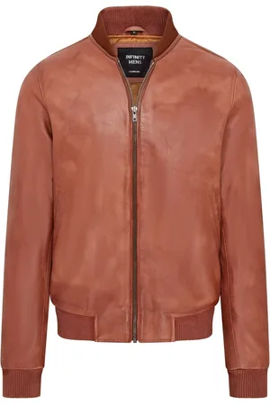 Infinity Heren zacht leer MA-1 Varsity bomberjack