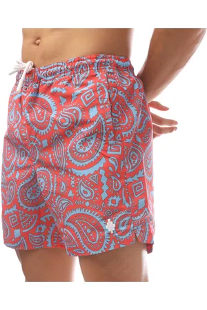 MARCELO BURLON Paisley Zwemshort voor heren in Roodblauw