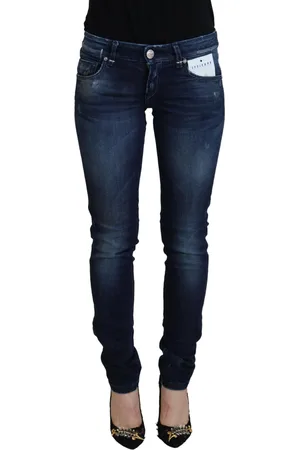 ACHT Lage Taille Slim Fit Casual Denim Jeans