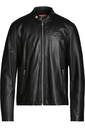 Diesel Monotoon logo leren jack