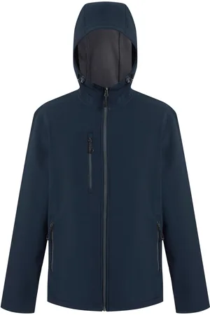 Regatta Heren Navigate 2 Layer Soft Shell Jas (Marine/Seal Grijs)