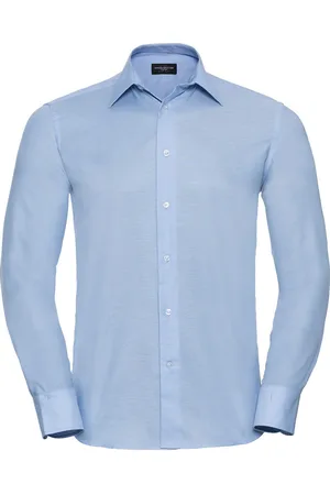 Russell Athletic Russell Collection Heren Oxford Getailleerd Formeel Overhemd Met Lange Mouwen (Oxford )