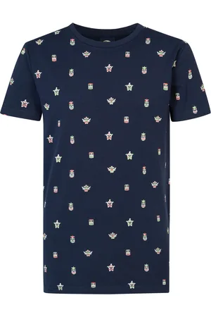 Petrol Industries Jongens All-over Print T-shirt Seafusion - Blauw