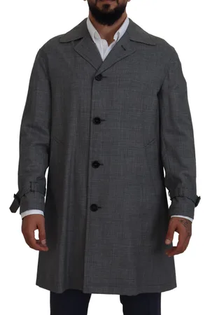 Dolce & Gabbana Geruite wollen trenchcoat
