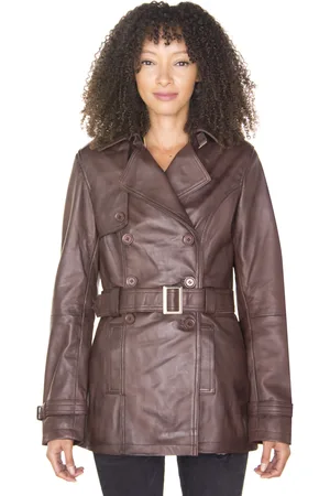 Infinity Trenchcoat van nappaleer voor dames-Mosul