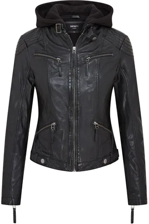 Infinity Klassiek bikerjack met capuchon voor dames - Brazzaville