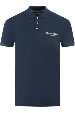 Aquascutum London Classic Navy Blue Polo Shirt