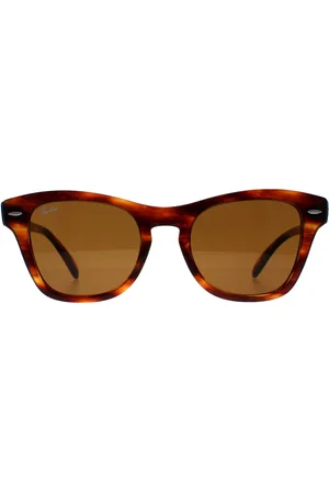 Ray-Ban RB0707S 954/33 gestreepte zonnebril havana