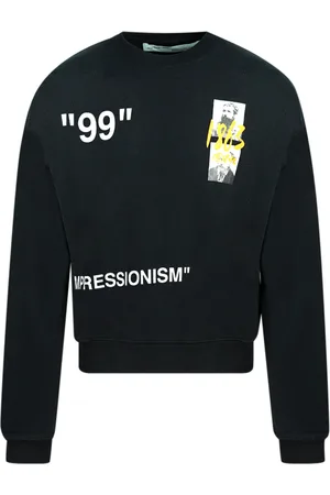 OFF-WHITE Gebroken wit impressionisme zomerlogo sweatshirt