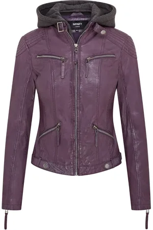 Infinity Klassiek bikerjack met capuchon voor dames - Brazzaville