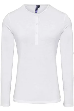 Premier Dames/Dames Long John Effen Rol Mouw T-shirt