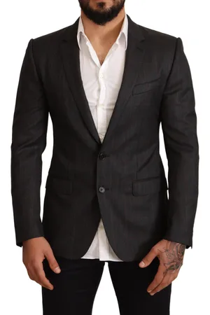 Dolce & Gabbana Geruit wollen slim fit blazerjack