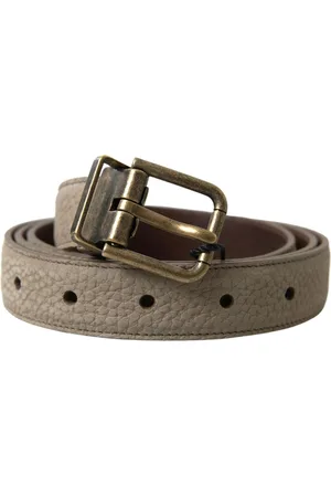 Dolce & Gabbana Gouden metalen gesp lederen riem