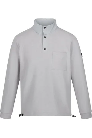 Regatta Heren Galino Sweatshirt met knoopdetail (Zilvergrijs)